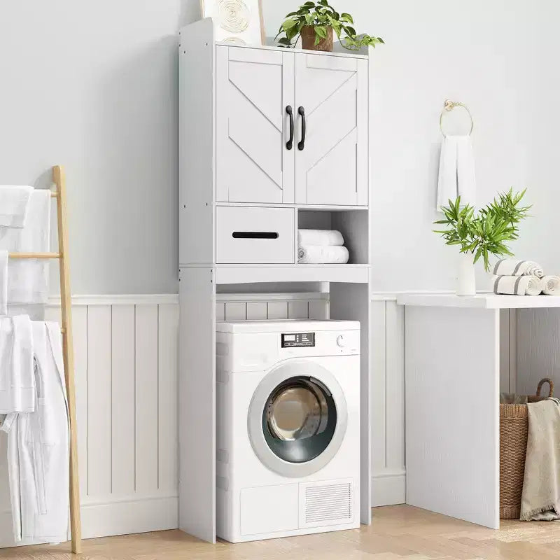 Armadietto sopra il WC, mobile contenitore per bagno, scaffale per WC con ripiani a giorno, scaffale autoportante per WC per bagno, toilette, lavanderia