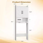 Armadietto sopra il WC, mobile contenitore per bagno, scaffale per WC con ripiani a giorno, scaffale autoportante per WC per bagno, toilette, lavanderia