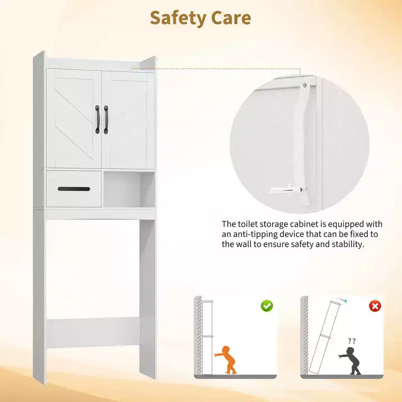 Armadietto sopra il WC, mobile contenitore per bagno, scaffale per WC con ripiani a giorno, scaffale autoportante per WC per bagno, toilette, lavanderia