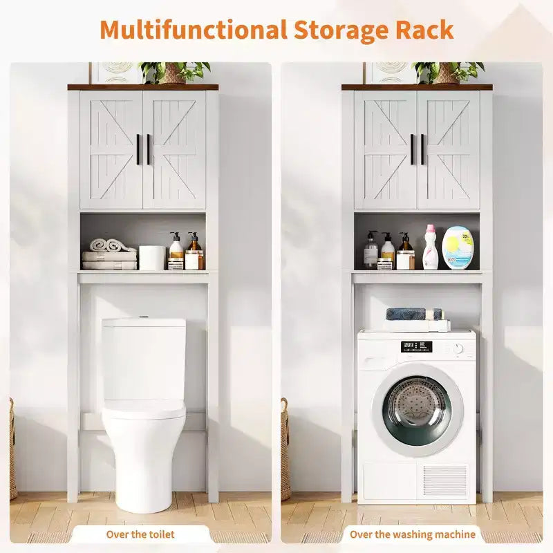 Armadietto sopra il WC, mobile contenitore per bagno, scaffale per WC con ripiani a giorno, scaffale autoportante per WC per bagno, toilette, lavanderia