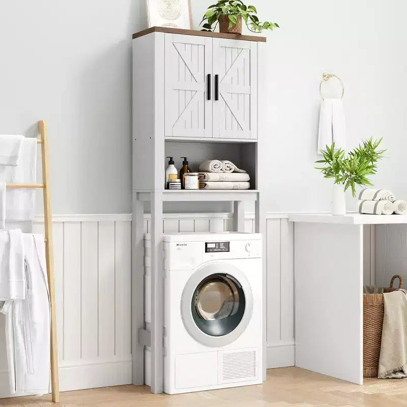 Armadietto sopra il WC, mobile contenitore per bagno, scaffale per WC con ripiani a giorno, scaffale autoportante per WC per bagno, toilette, lavanderia
