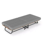 Letto pieghevole grigio con materasso in memory foam, per 1 persona