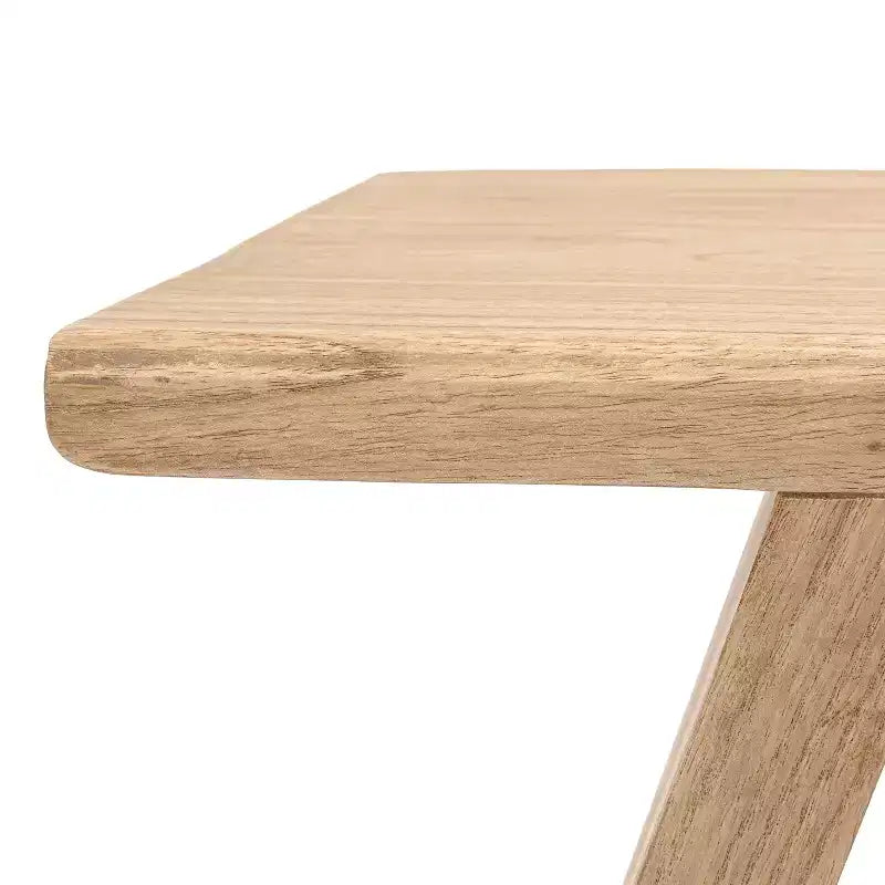 Sgabello accentato in legno massello rustico scandinavo grigio scuro / naturale, 1 posto
