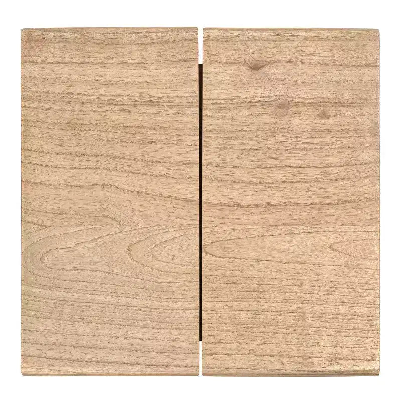 Sgabello accentato in legno massello rustico scandinavo grigio scuro / naturale, 1 posto