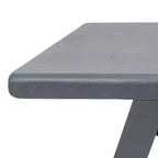 Sgabello accentato in legno massello rustico scandinavo grigio scuro / naturale, 1 posto