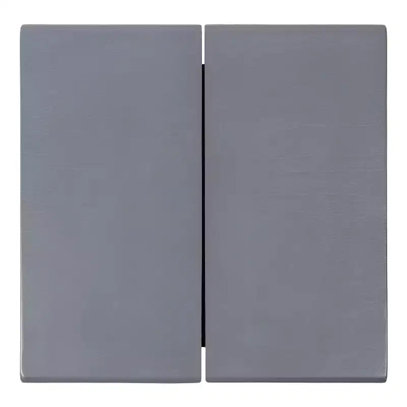 Sgabello accentato in legno massello rustico scandinavo grigio scuro / naturale, 1 posto