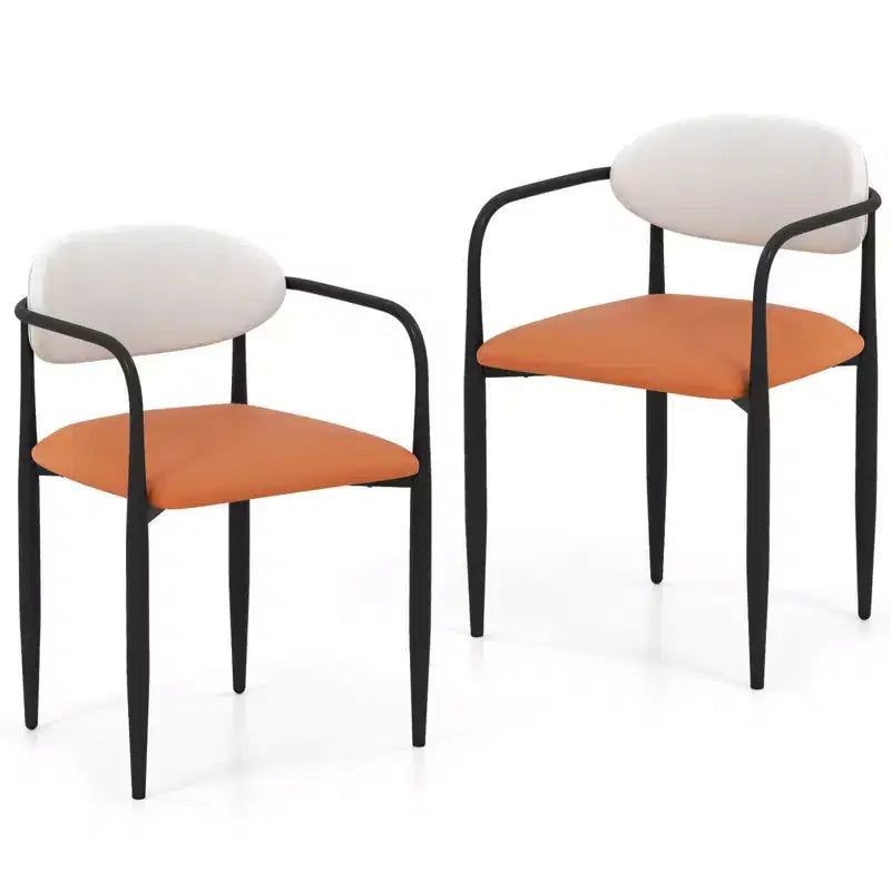 Costway Upholstered Dining Chairs Set of 2/4 with Cushioned Backrests & Seats Sturdy