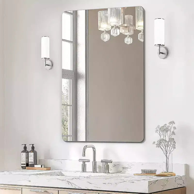 Specchio da parete rettangolare senza cornice, 1 persona, 24x36in / 30x40in