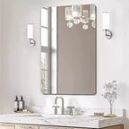 Specchio da parete rettangolare senza cornice, 1 persona, 24x36in / 30x40in