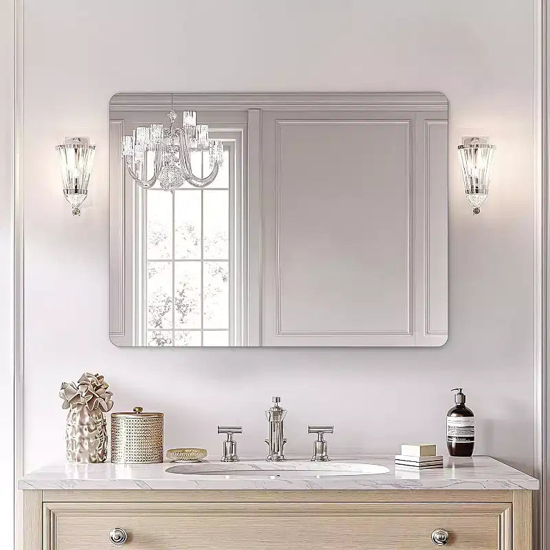 Specchio da parete rettangolare senza cornice, 1 persona, 24x36in / 30x40in