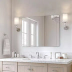 Specchio da parete rettangolare senza cornice, 1 persona, 24x36in / 30x40in