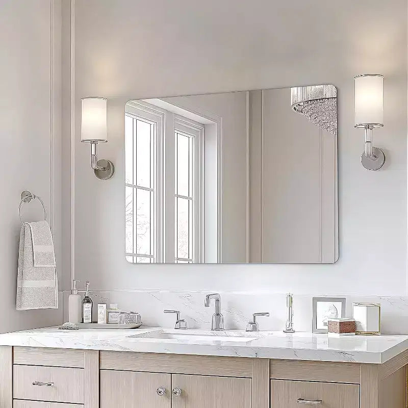 Specchio da parete rettangolare senza cornice, 1 persona, 24x36in / 30x40in
