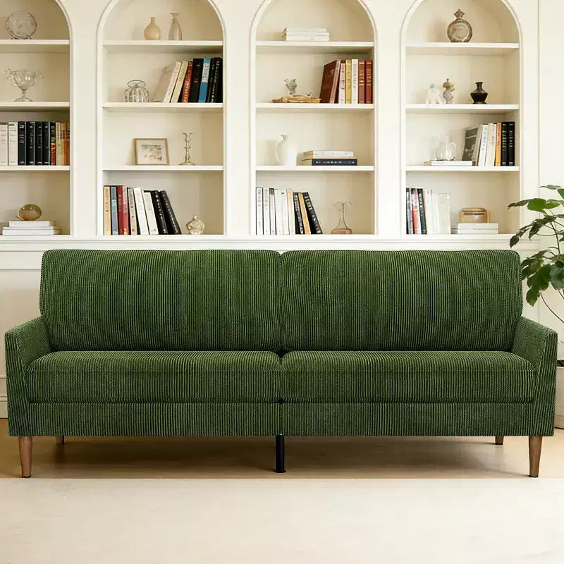 Dyonery 88 Corduroy Loveseat Sofa with Deep Seat Oversized Couch Tool-Free Setup for Living Room Bedroom Office