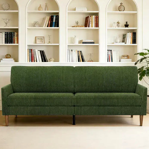 Dyonery 88 Corduroy Loveseat Sofa with Deep Seat Oversized Couch Tool-Free Setup for Living Room Bedroom Office