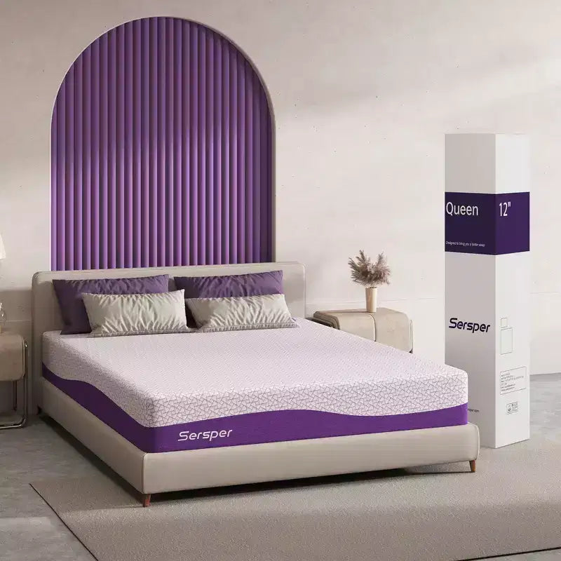 Materasso in memory foam con gel da 10 pollici, carbone di bambù, Singolo/Piazza e Mezza/Matrimoniale