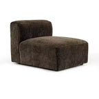 Divano modulare in ciniglia beige / cioccolato / verde, 3 posti