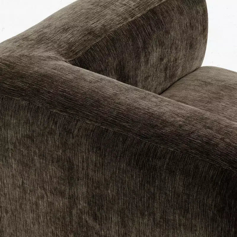 Divano modulare in ciniglia beige / cioccolato / verde, 3 posti