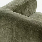 Divano modulare in ciniglia beige / cioccolato / verde, 3 posti
