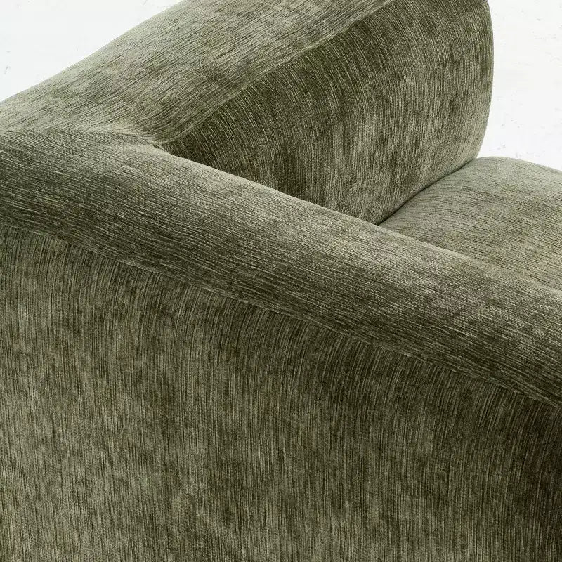Divano modulare in ciniglia beige / cioccolato / verde, 3 posti