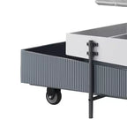 Tavolino da Caffè Bianco/Grigio, Sollevabile, 1 Pezzo