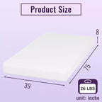 Materasso in memory foam bianco, rigidità media, 20 cm
