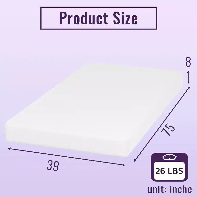 Materasso in memory foam bianco, rigidità media, 20 cm