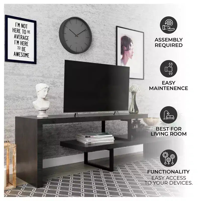 Mobile TV – Ebano / Grigio Fantasma / Noce / Bianco, Ripiano aperto, Adatto a TV fino a 69"