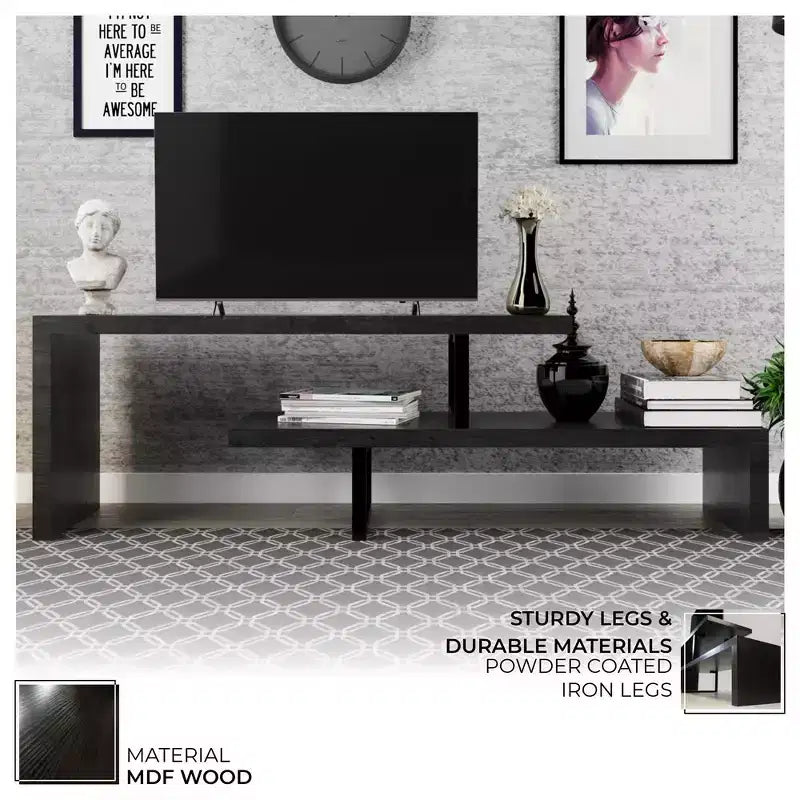 Mobile TV – Ebano / Grigio Fantasma / Noce / Bianco, Ripiano aperto, Adatto a TV fino a 69"