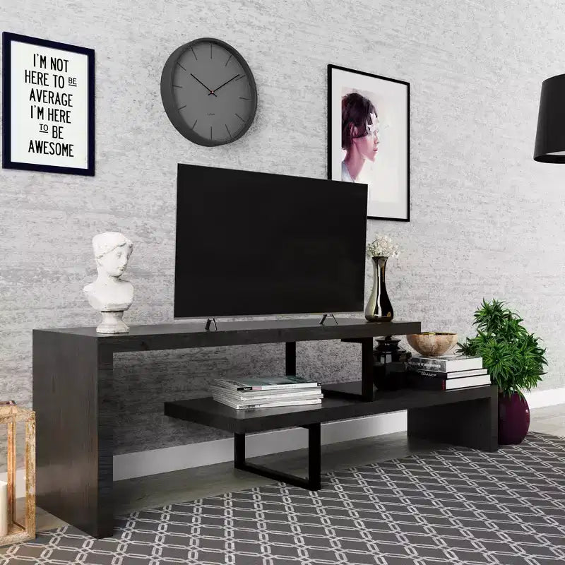Mobile TV – Ebano / Grigio Fantasma / Noce / Bianco, Ripiano aperto, Adatto a TV fino a 69"