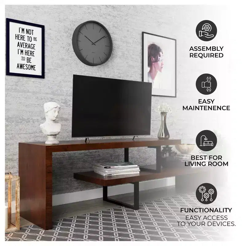 Mobile TV – Ebano / Grigio Fantasma / Noce / Bianco, Ripiano aperto, Adatto a TV fino a 69"