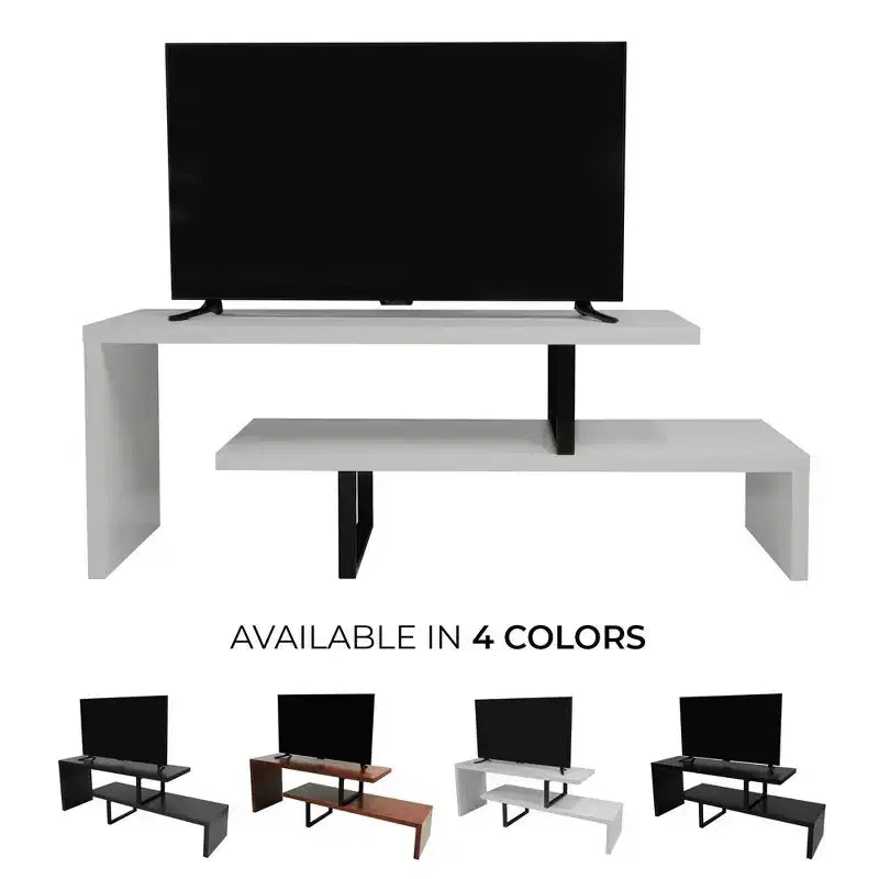 Mobile TV – Ebano / Grigio Fantasma / Noce / Bianco, Ripiano aperto, Adatto a TV fino a 69"