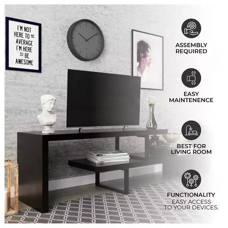 Mobile TV – Ebano / Grigio Fantasma / Noce / Bianco, Ripiano aperto, Adatto a TV fino a 69"