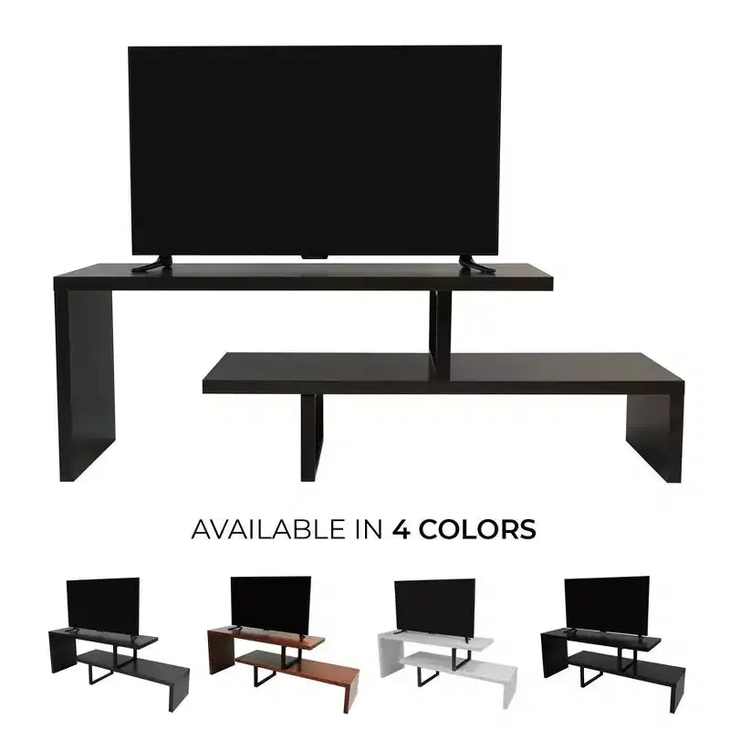 Mobile TV – Ebano / Grigio Fantasma / Noce / Bianco, Ripiano aperto, Adatto a TV fino a 69"