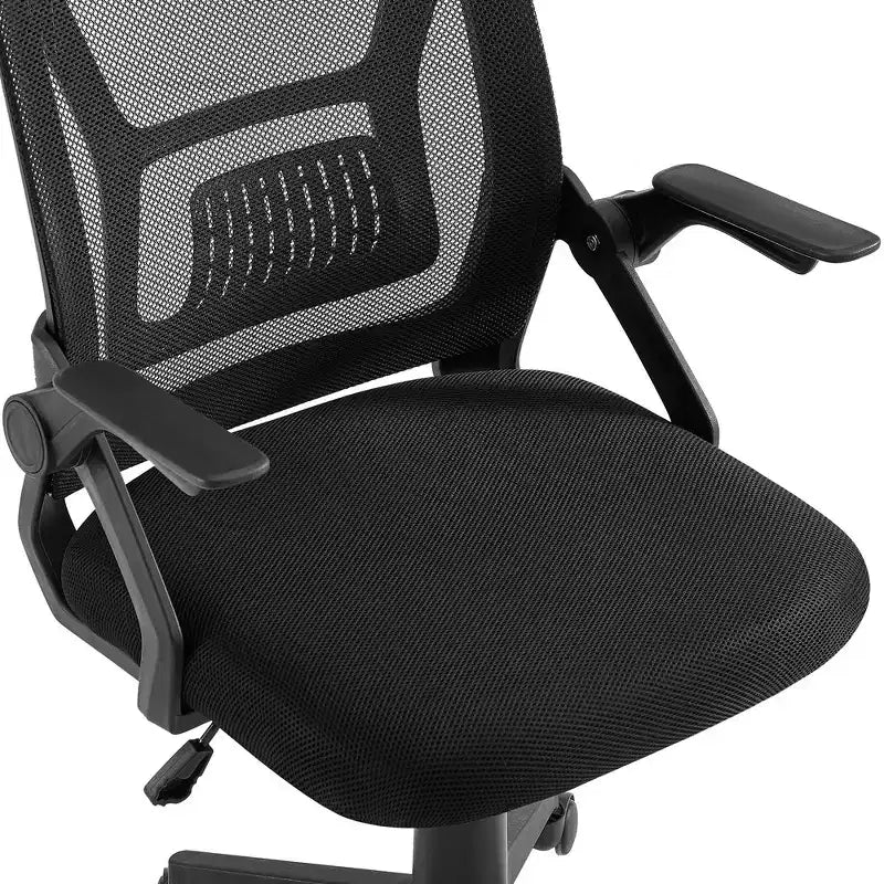 Sedia da ufficio girevole a schienale medio beige/nero/grigio/rosa con braccioli regolabili e supporto lombare in rete, sedile singolo