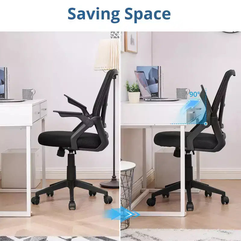 Sedia da ufficio girevole a schienale medio beige/nero/grigio/rosa con braccioli regolabili e supporto lombare in rete, sedile singolo