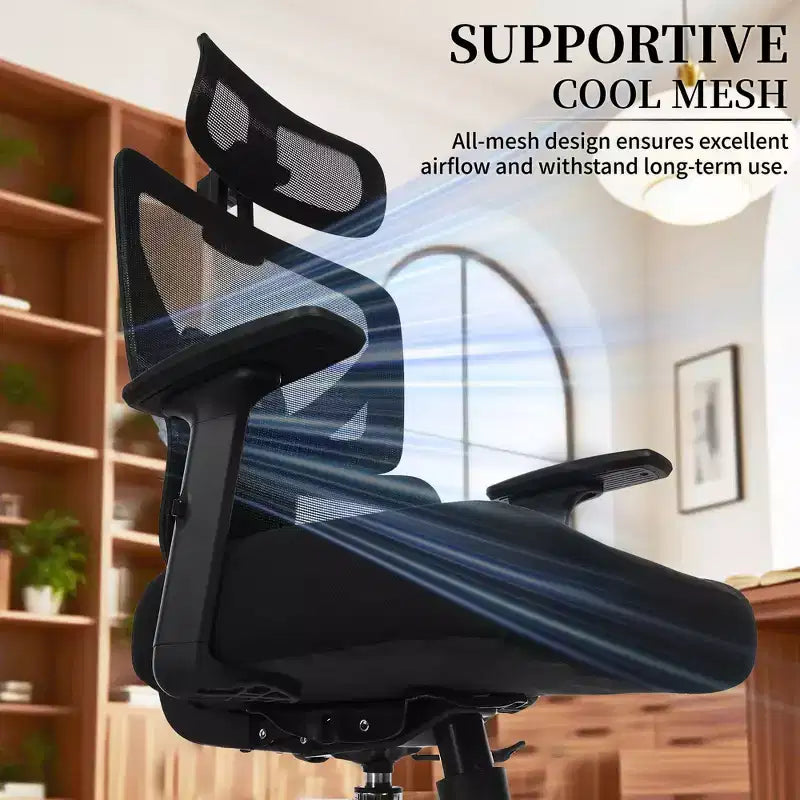 Sedia da ufficio girevole a schienale medio beige/nero/grigio/rosa con braccioli regolabili e supporto lombare in rete, sedile singolo