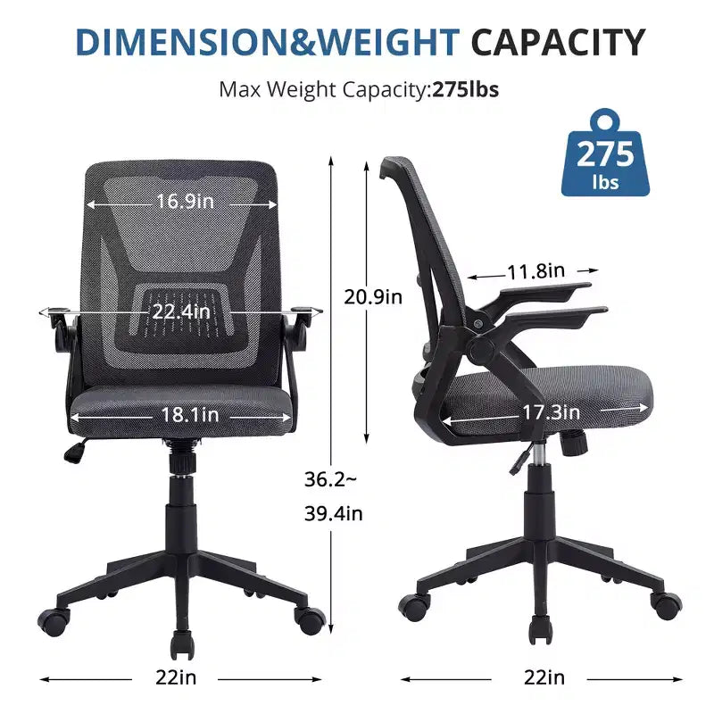 Sedia da ufficio girevole a schienale medio beige/nero/grigio/rosa con braccioli regolabili e supporto lombare in rete, sedile singolo