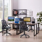 Sedia da ufficio girevole a schienale medio beige/nero/grigio/rosa con braccioli regolabili e supporto lombare in rete, sedile singolo