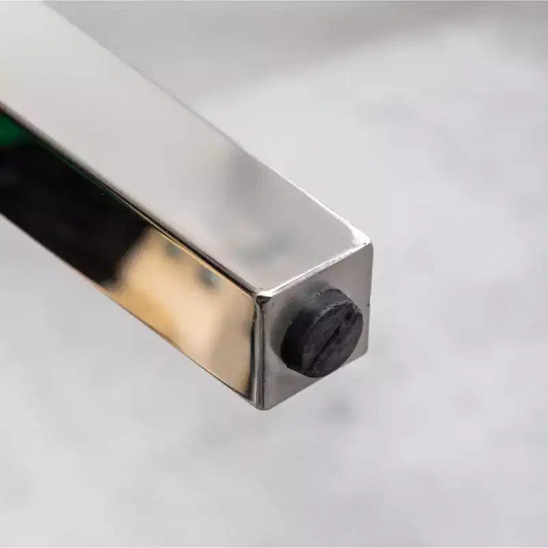 Sedie da pranzo trapuntate in velluto grigio con borchie, set da 2