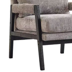 Poltrona accentuata imbottita in ciniglia Kelly di Roundhill Furniture, stile moderno metà secolo