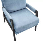 Poltrona accentuata imbottita in ciniglia Kelly di Roundhill Furniture, stile moderno metà secolo