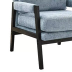 Poltrona accentuata imbottita in ciniglia Kelly di Roundhill Furniture, stile moderno metà secolo