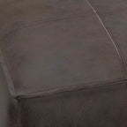 Pouf quadrato in pelle, effetto invecchiato / marrone, 1 posto a sedere