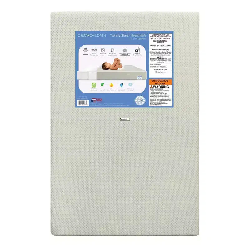 Delta Children Twinkle Stars Breathable Mini Crib Mattress