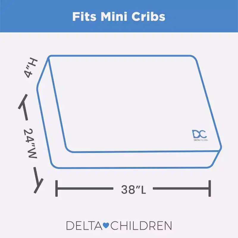 Materasso per mini culla traspirante Twinkle Stars di Delta Children